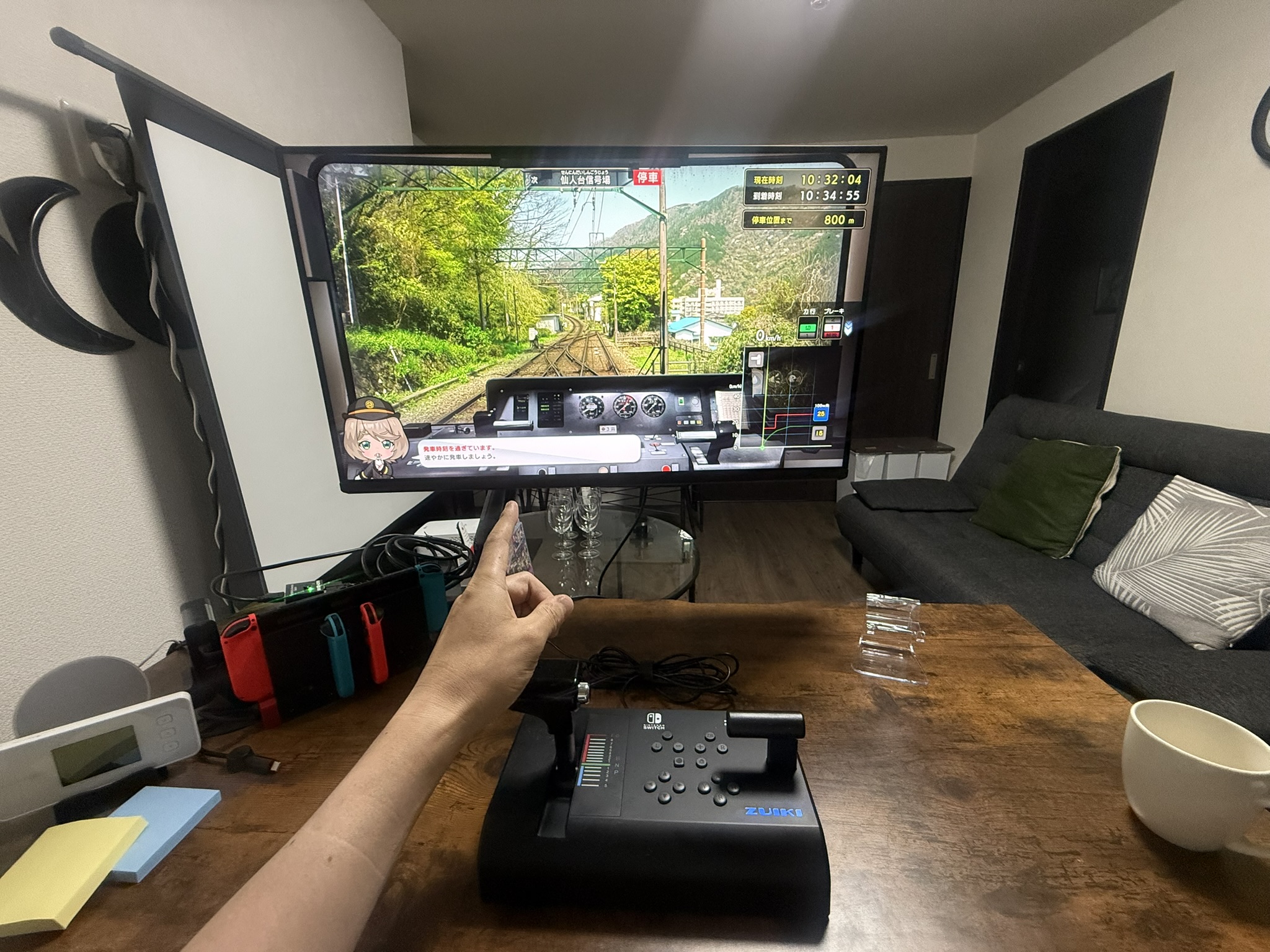 Authentic master-controller train simulator